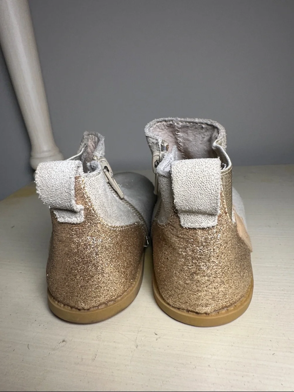 Livie & Luca Sparkle Light Grey Kids Ankle Boots